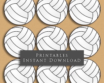 Volleyball printable Etsy image about Volleyball Template Printable referred to as Volleyball printable Etsy